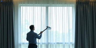 Commercial curtain steam cleaning service pelican-waters hotels offices