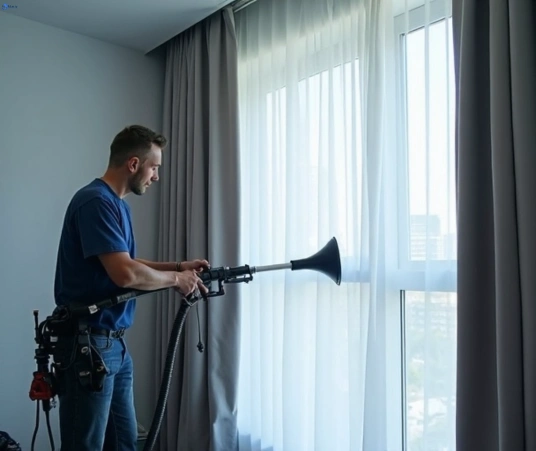 Professional commercial curtain cleaning process equipment Matty Curtain Cleaning pelican-waters